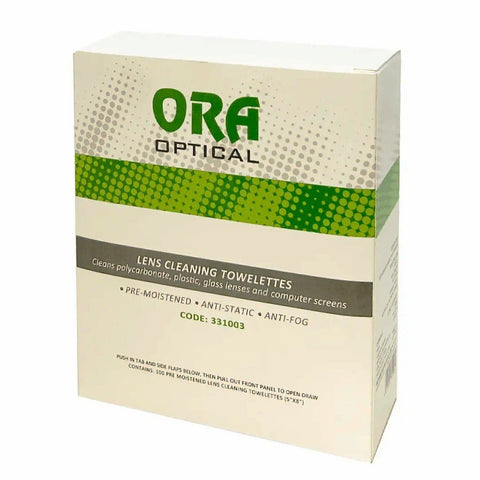 ORA Lens Cleaning Wipes, Box 100