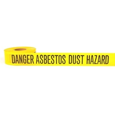 Yellow/Black Asbestos Dust Tape 75mm x 300m