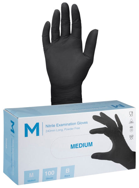 MattPack Nitrile Gloves Powder Free Black - 7.0g