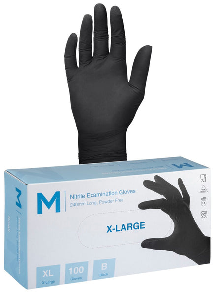 MattPack Nitrile Gloves Powder Free Black - 7.0g
