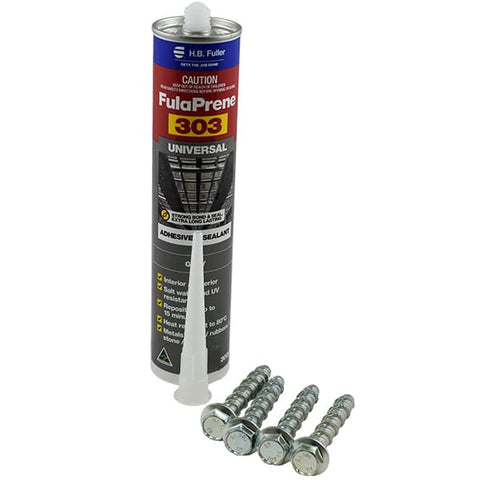 Installation kit for STAB33 includes 4 x concrete bolts, sealant