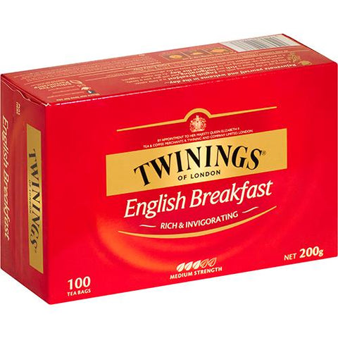 Twinings English Breakfast Tea Bags Envelope 100EA - Reinol NZ Ltd.