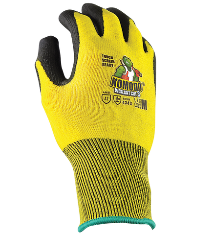 TGC - Komodo Vigilant Touch Screen Ready gloves Cut 3 Gloves - 12 Pairs
