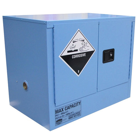 100L Corrosive Substance Cabinet, 2 Doors, 1 Shelf - Reinol NZ Ltd.