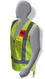 Armour Hi Vis Fluro Yellow Day / Night Vest With STMS Badges - Reinol NZ Ltd.