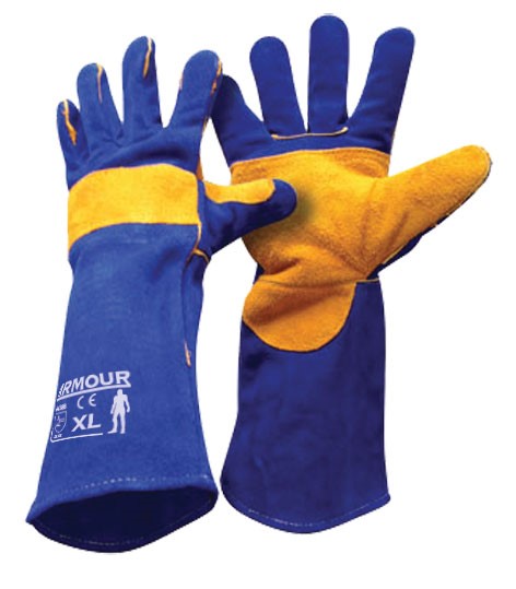 Armour Leather Blue Welding Glove - 40cm - Reinol NZ Ltd.