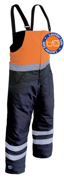 Iceking Fluro Orange/Navy Arctic Freezer Bib Pant - Launderable - Reinol NZ Ltd.