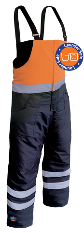 Iceking Fluro Orange/Navy Arctic Freezer Bib Pant - Launderable - Reinol NZ Ltd.