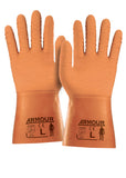Armour® Orange Crinkle Latex Gauntlet - 30cm - Reinol NZ Ltd.