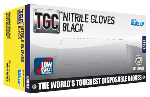 TGC - Black Nitrile Disposable Glove - Box of 100 - Reinol NZ Ltd.