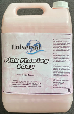Universal Pink Flowing Soap - 5L - Reinol NZ Ltd.