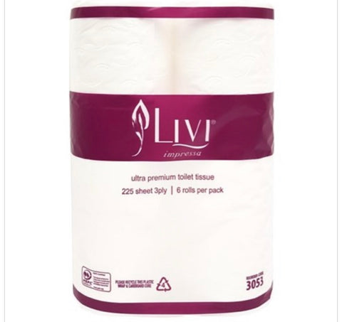 Livi Impressa Luxury Toilet Paper 3 Ply, Carton of 48